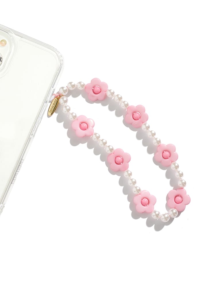 Pink Daisy Strap Phone Grips Custard London