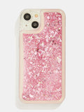 Pink Glitter Liquid Filled Case Phone Cases Skinnydip London