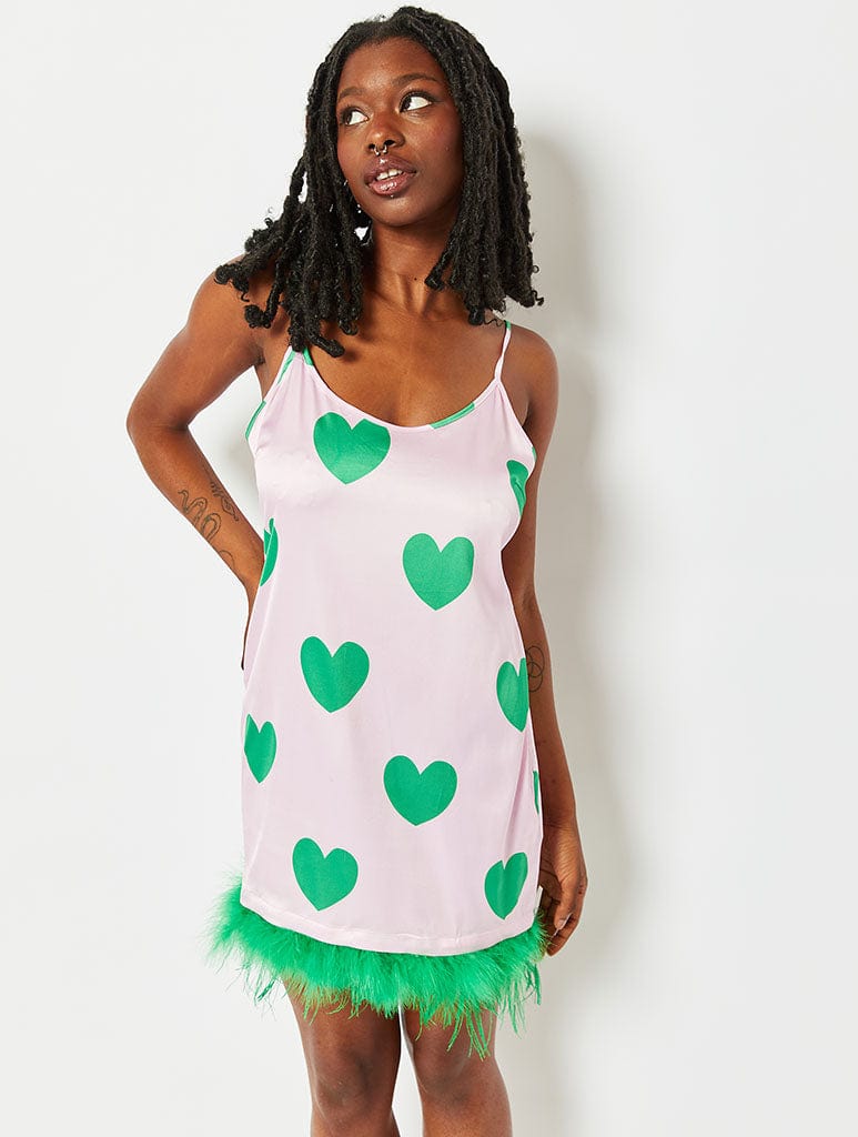 Pink & Green Heart Nightdress Lingerie & Nightwear Skinnydip London