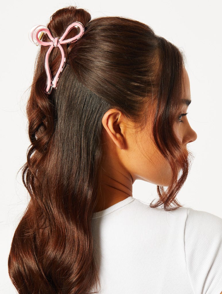 Pink Hair Bow Clip Cute Hair Accessories Skinnydip London