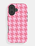Pink Houndstooth Ultra Protective iPhone Case Phone Cases Skinnydip London