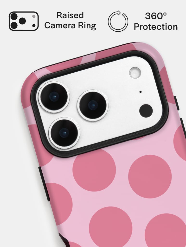 Pink Polka Dots Ultra Protective iPhone Case Phone Cases Skinnydip London