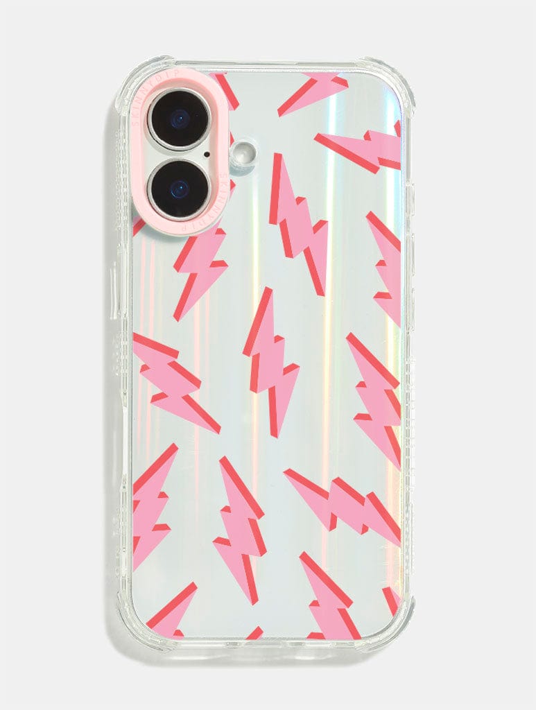 Pink & Red Lightning Bolt Shock iPhone Case Phone Cases Skinnydip London