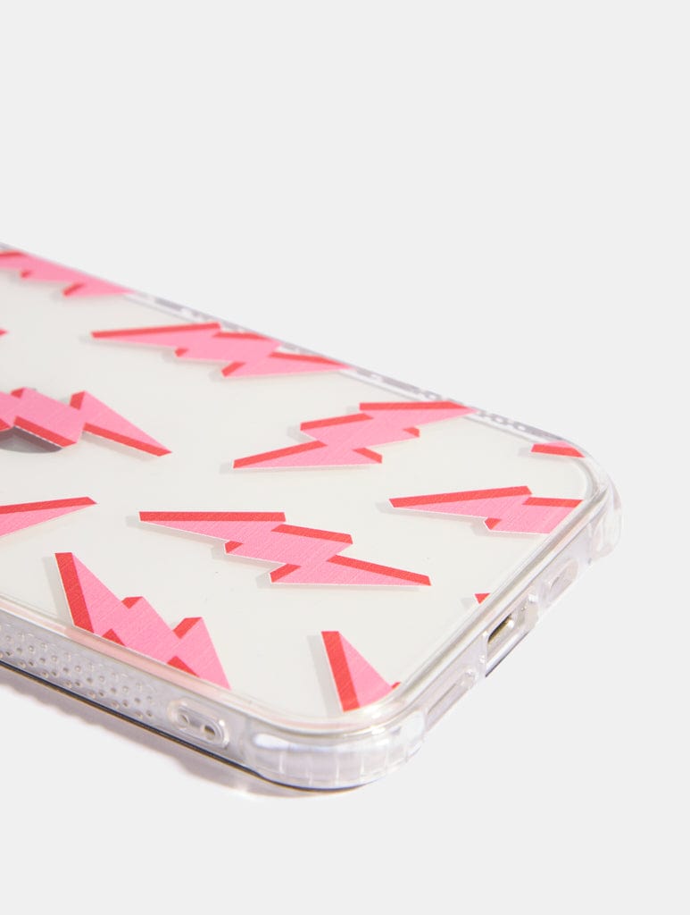 Pink & Red Lightning Bolt Shock iPhone Case Phone Cases Skinnydip London