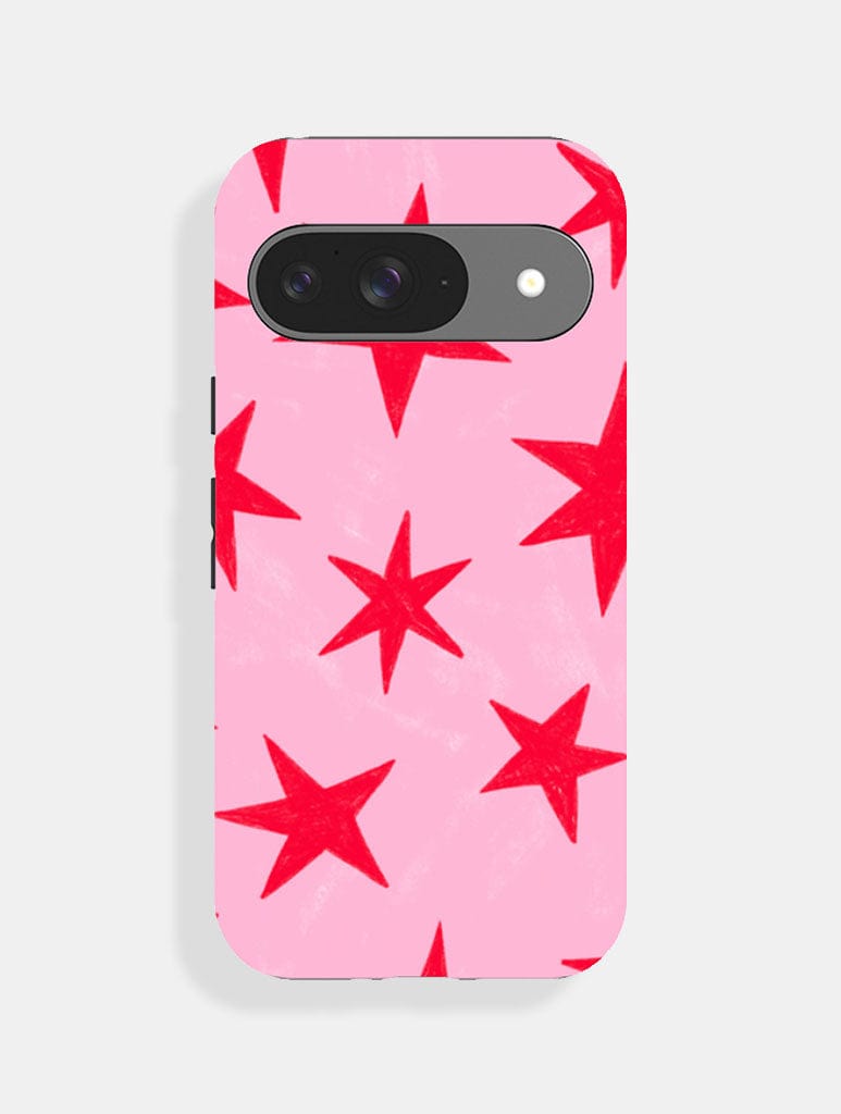 Pink & Red Stars Google Pixel Ultra Protective Case Phone Cases Skinnydip London
