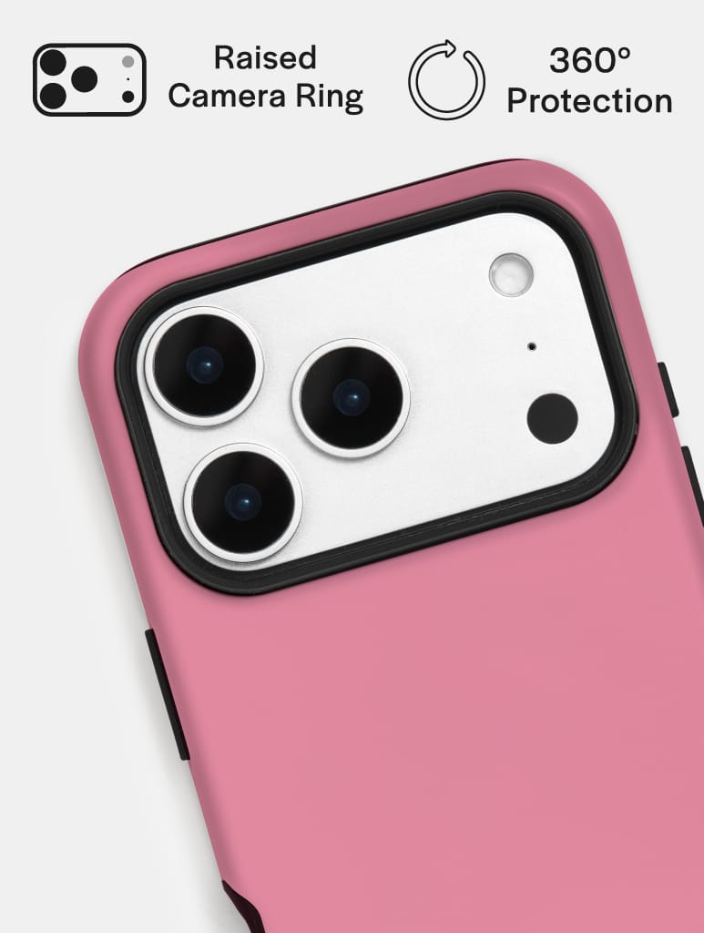 Pink Solid Colour Ultra Protective iPhone Case Phone Cases Skinnydip London