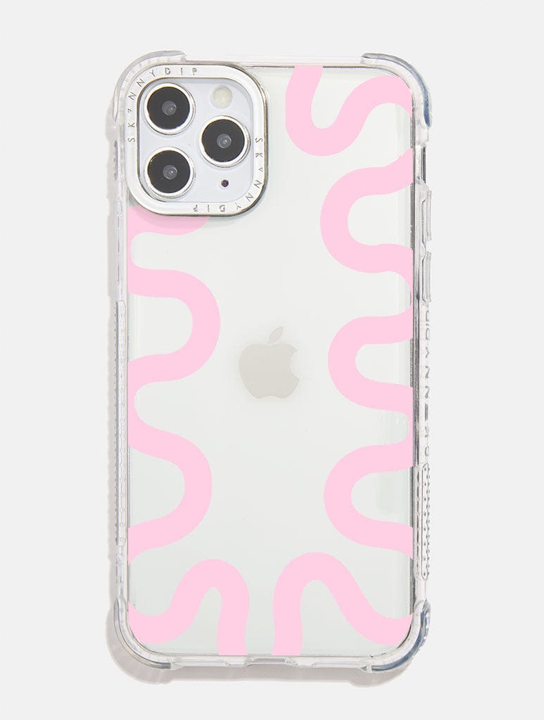 Pink Squiggle Shock iPhone Case Phone Cases Skinnydip London