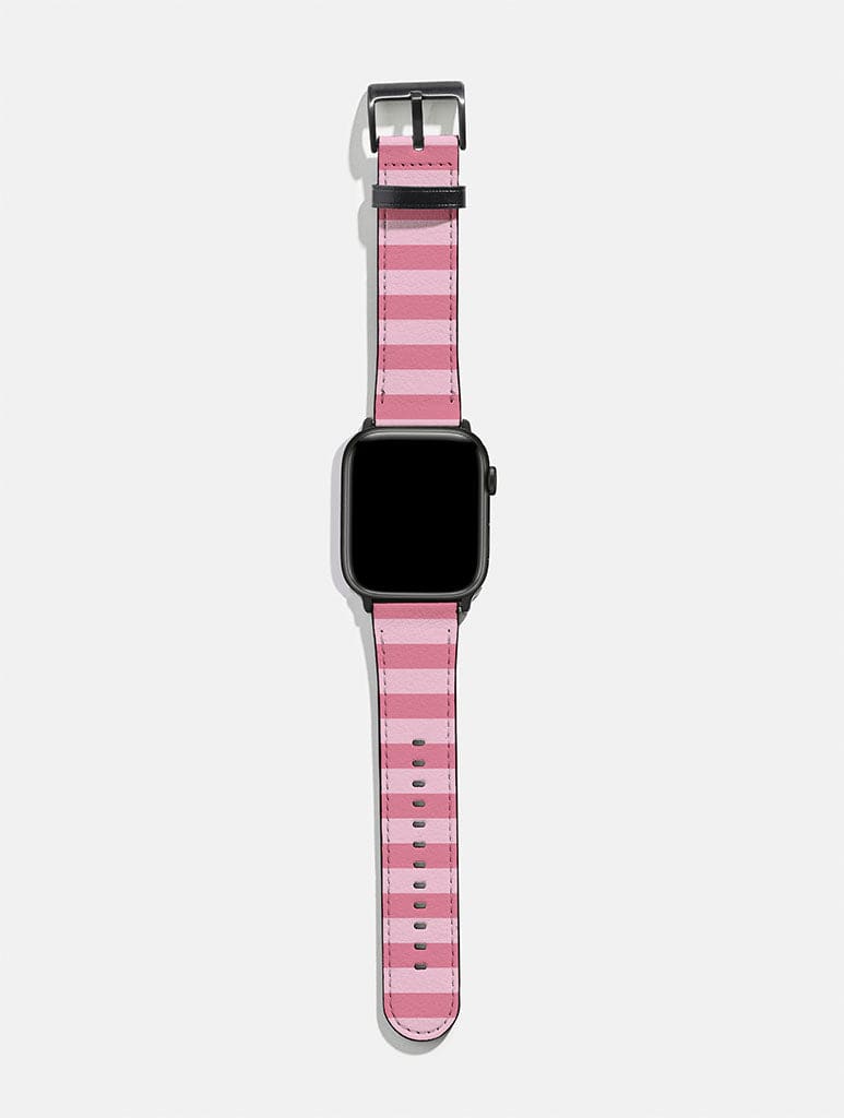Pink Stripes Apple Watch Strap Watch Straps Skinnydip London