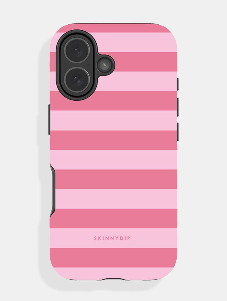 Pink Stripes Ultra Protective iPhone Case Phone Cases Skinnydip London