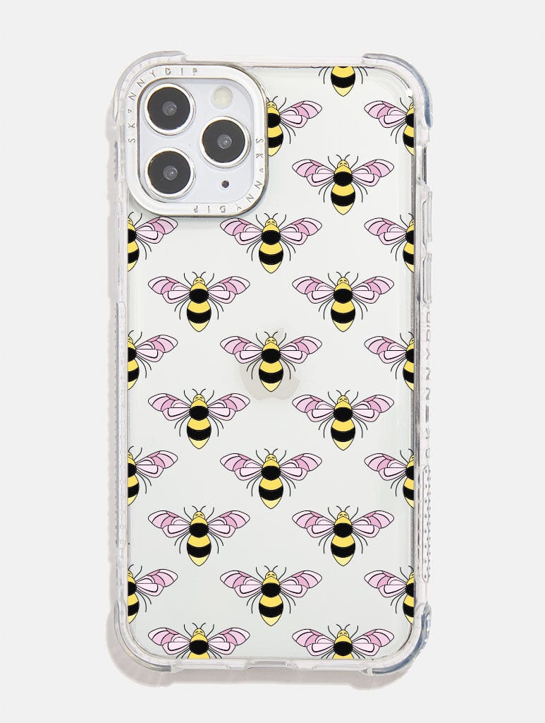 Pink & Yellow Bee Shock iPhone Case Phone Cases Skinnydip London