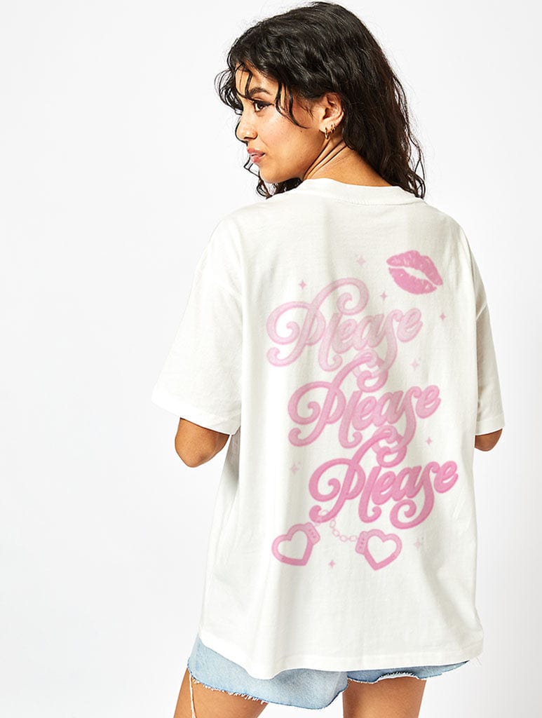 Please, Please, Please T-Shirt in Ecru | Shop Sabrina Carpenter