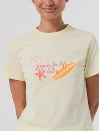 Pogues For Life Baby T-Shirt In Butter Yellow Tops & T-Shirts Skinnydip London