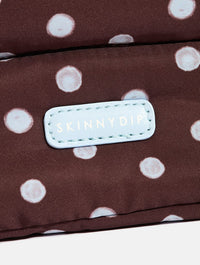 Polka Dot Pillow Pouch Makeup Bag in Brown & Blue Makeup Bags & Wash Bags Skinnydip London