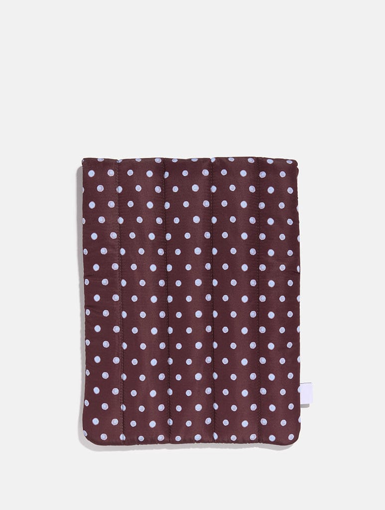 Polka Dot Quilted Bow Laptop Sleeve Laptop Cases Skinnydip London