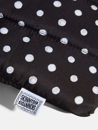 Polka Dot Quilted Laptop Sleeve in Black and White Laptop Cases Skinnydip London