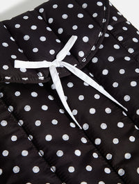 Polka Dot Quilted Laptop Sleeve in Black and White Laptop Cases Skinnydip London