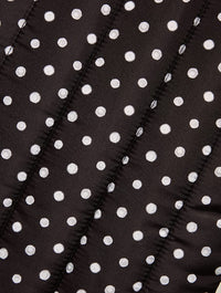 Polka Dot Quilted Laptop Sleeve in Black and White Laptop Cases Skinnydip London