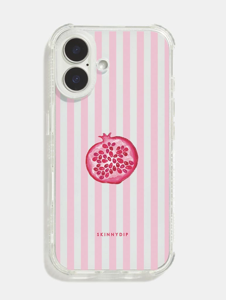 Pomegranate Stripes Shock iPhone Case Phone Cases Skinnydip London