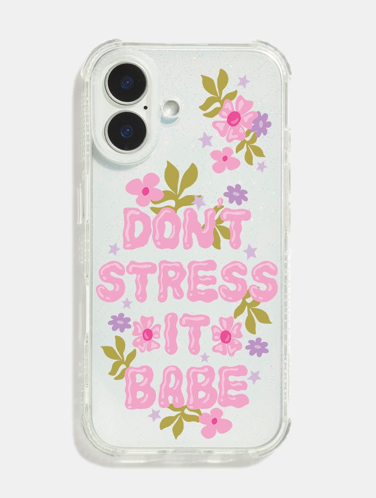 Printed Weird x Skinnydip Don't Stress It Babe Shock iPhone Case Phone Cases Skinnydip London