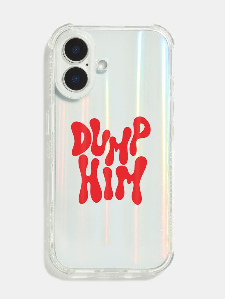 Prints by GG x Skinnydip Dump Him Holo Shock iPhone Case Phone Cases Skinnydip London