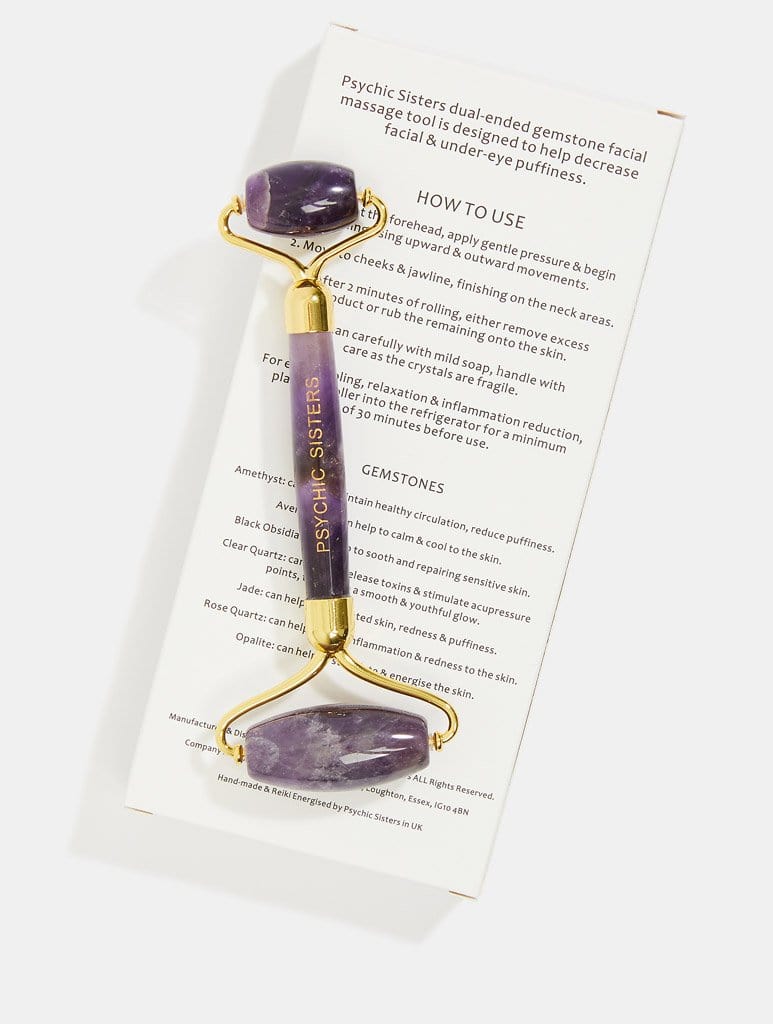 Psychic Sisters Amethyst Gemstone Facial Roller Skincare Psychic Sisters