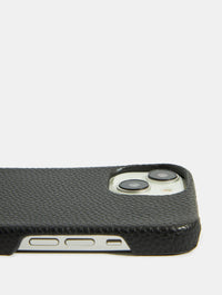 PTO Black Pebble Vegan Leather iPhone Case Phone Cases Skinnydip London