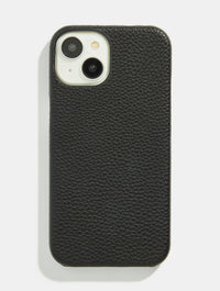 PTO Black Pebble Vegan Leather iPhone Case Phone Cases Skinnydip London