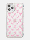 Quilted Bow Pink Shock iPhone Case Phone Cases Skinnydip London