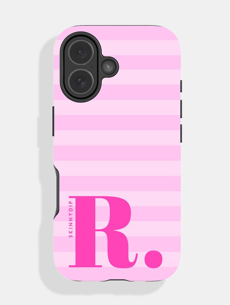 'R' Initial Patterned Pink Ultra Protective iPhone Case Phone Cases Skinnydip London