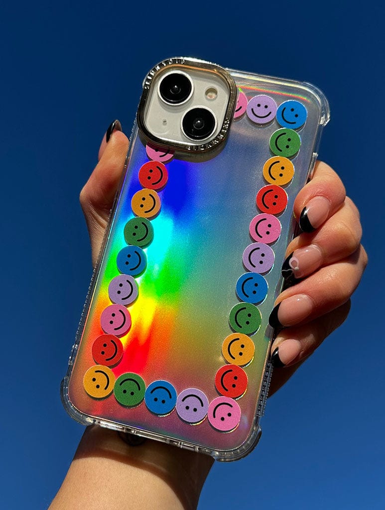 Rainbow Smiley Face Shock iPhone Case Phone Cases Skinnydip London
