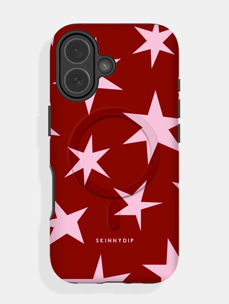 Red and Pink Ditsy Star MagSafe Ultra Protective iPhone Case Phone Cases Skinnydip London