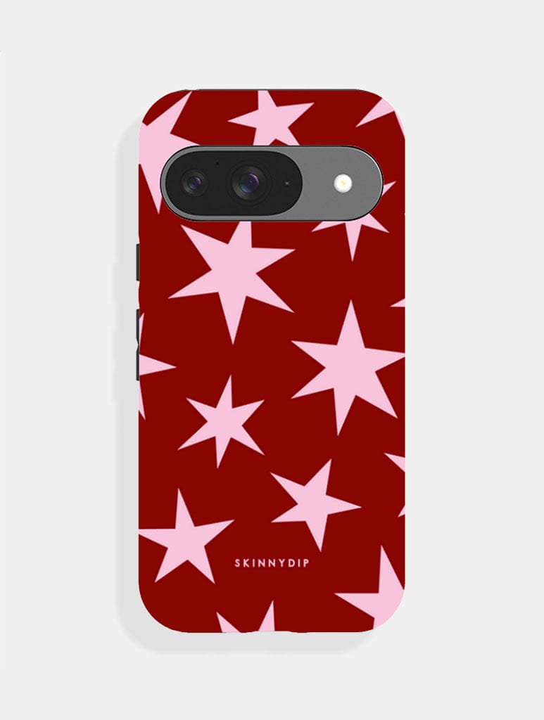 Red and Pink Ditsy Star Ultra Protective Google Pixel Case Phone Cases Skinnydip London