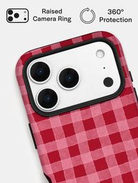 Red and Pink Gingham Ultra Protective iPhone Case Phone Cases Skinnydip London