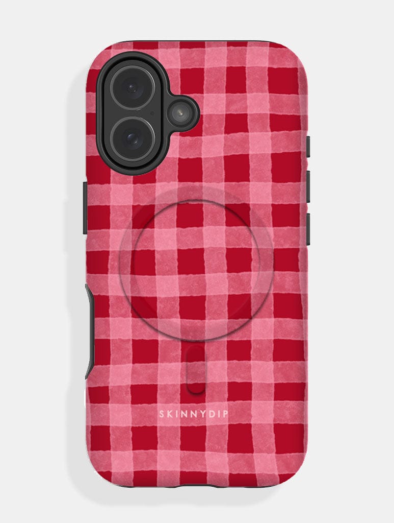 Red Pink Gingham MagSafe Ultra Protective iPhone Case Phone Cases Skinnydip London