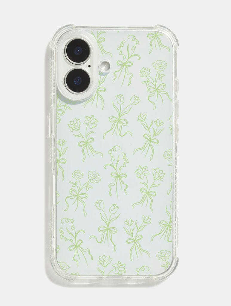 Regency Green Primrose Flowers Shock iPhone Case Phone Cases Skinnydip London