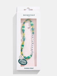 Reputation Green Beaded Phone Strap Phone Grips Skinnydip London