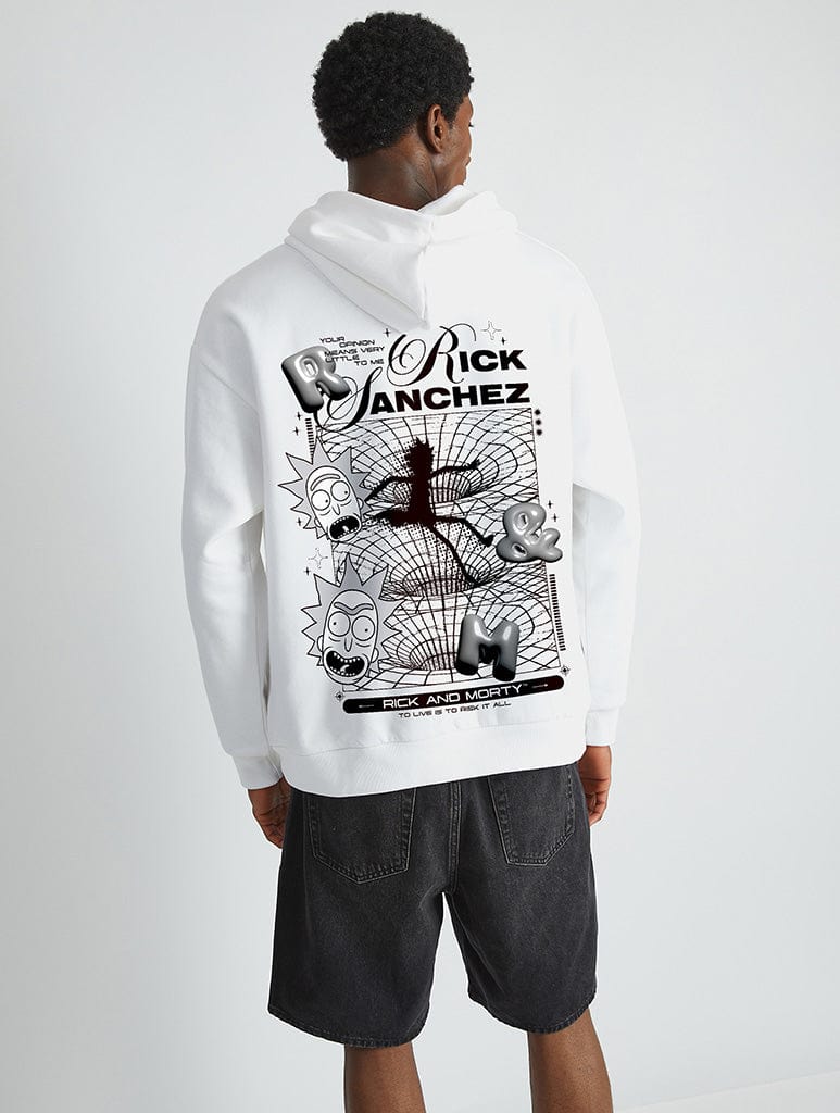 Rick And Morty x Skinnydip Rick Sanchez Futuristic Poster Hoodie (mens) Tops & T-Shirts Skinnydip London