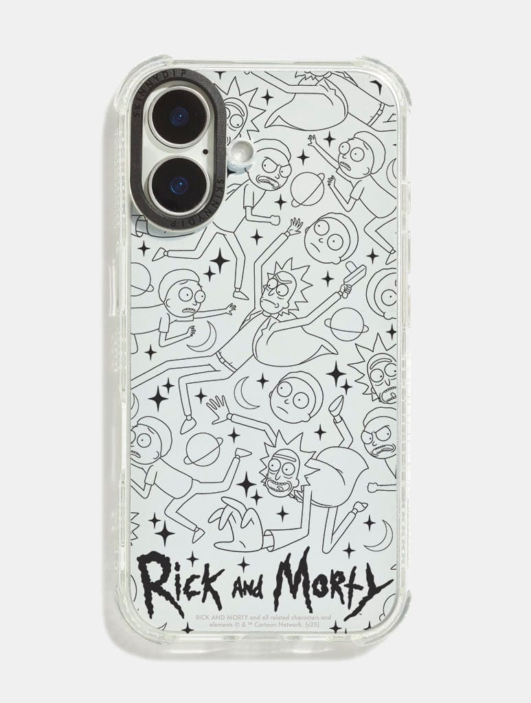 Ricky And Morty x Skinnydip Outline Shock iPhone Case Phone Cases Skinnydip London