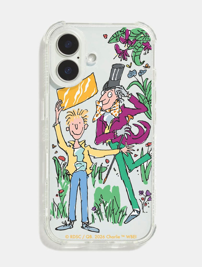 Roald Dahl x Skinnydip Charlie And The Chocolate Factory Golden Ticket Shock iPhone Case Phone Cases Skinnydip London