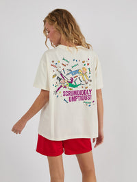 Roald Dahl x Skinnydip Charlie And The Chocolate Factory Willy Wonka T-Shirt In White Tops & T-Shirts Skinnydip London