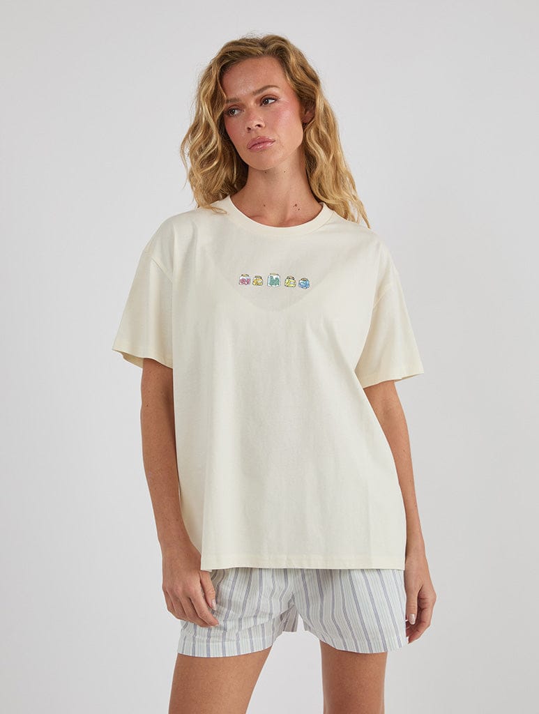 Roald Dahl x Skinnydip Mixed Character T-Shirt In White Tops & T-Shirts Skinnydip London