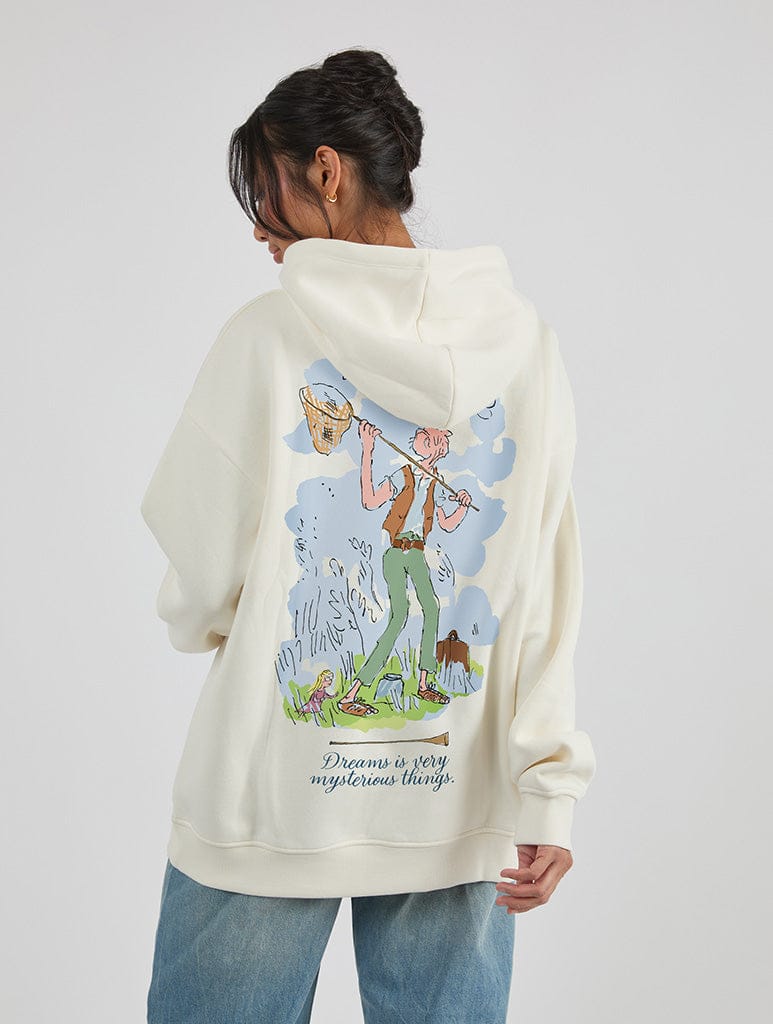 Roald Dahl x Skinnydip The BFG Poster Hoodie In White Hoodies & Sweatshirts Skinnydip London