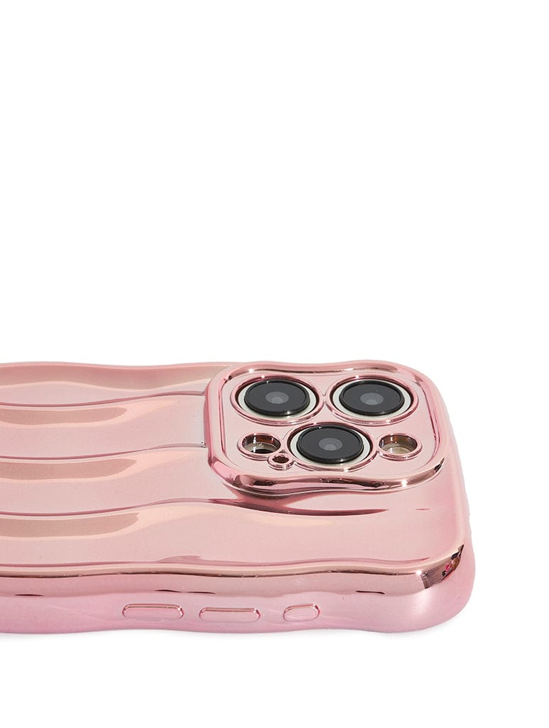 Rose Gold Chrome Ripple iPhone Case Phone Cases Custard London
