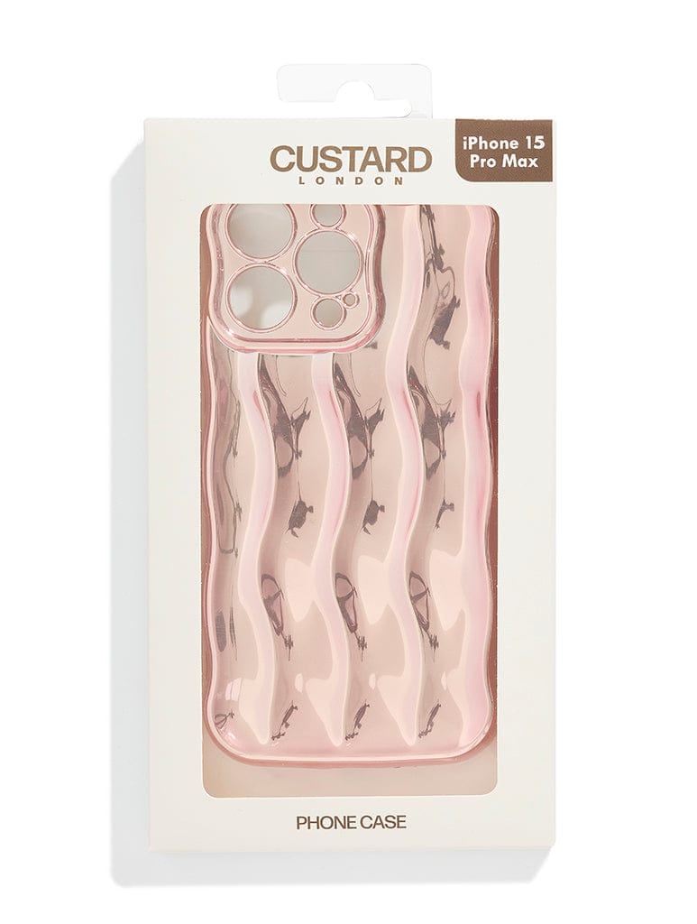 Rose Gold Chrome Ripple iPhone Case Phone Cases Custard London