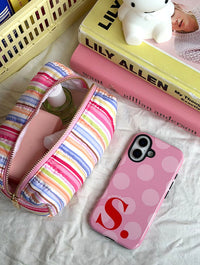 'S' Initial Patterned Pink Ultra Protective iPhone Case Phone Cases Skinnydip London