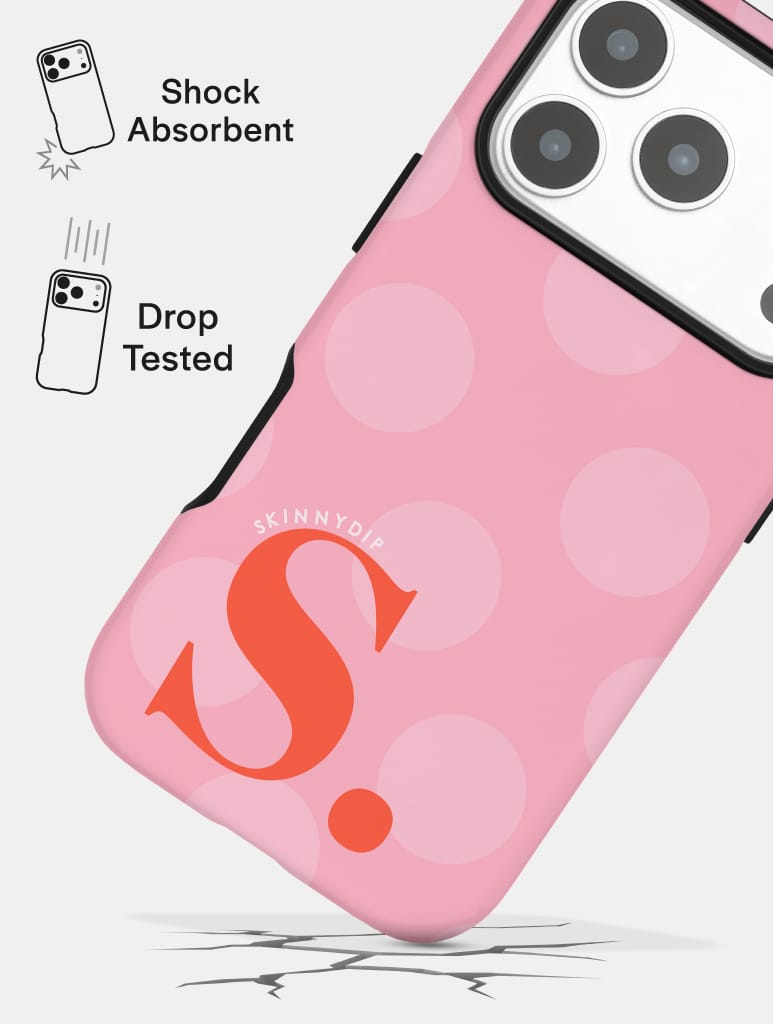 'S' Initial Patterned Pink Ultra Protective iPhone Case Phone Cases Skinnydip London