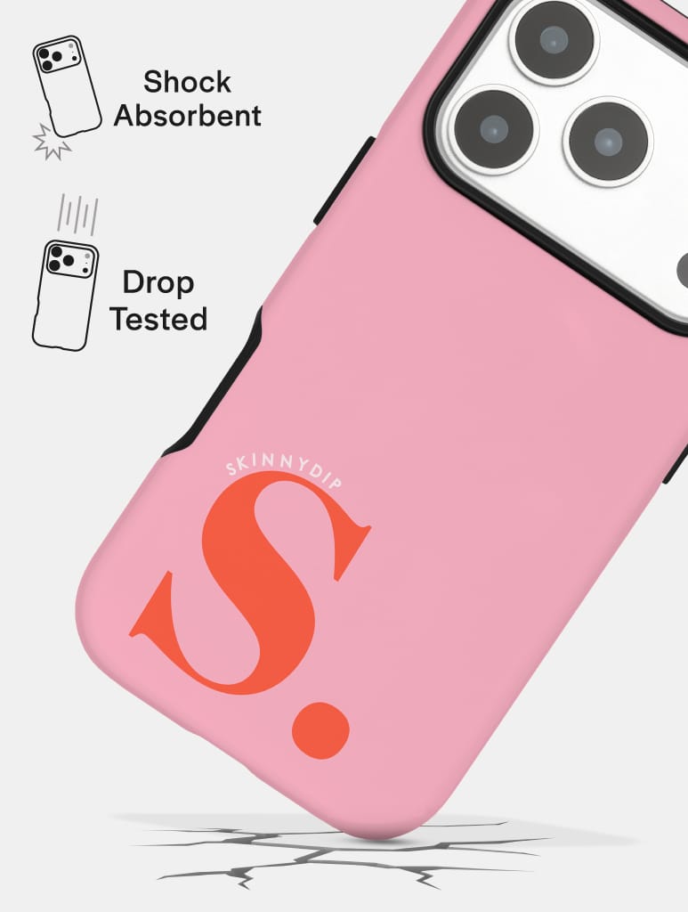 'S' Initial Pink Ultra Protective iPhone Case Phone Cases Skinnydip London