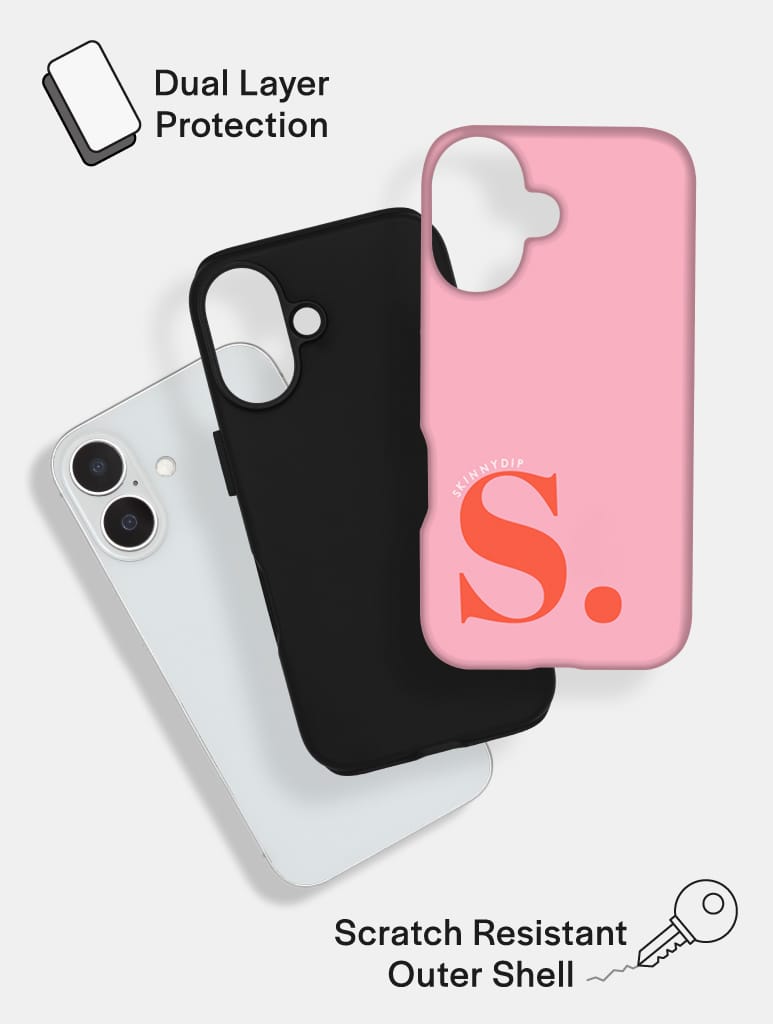 'S' Initial Pink Ultra Protective iPhone Case Phone Cases Skinnydip London