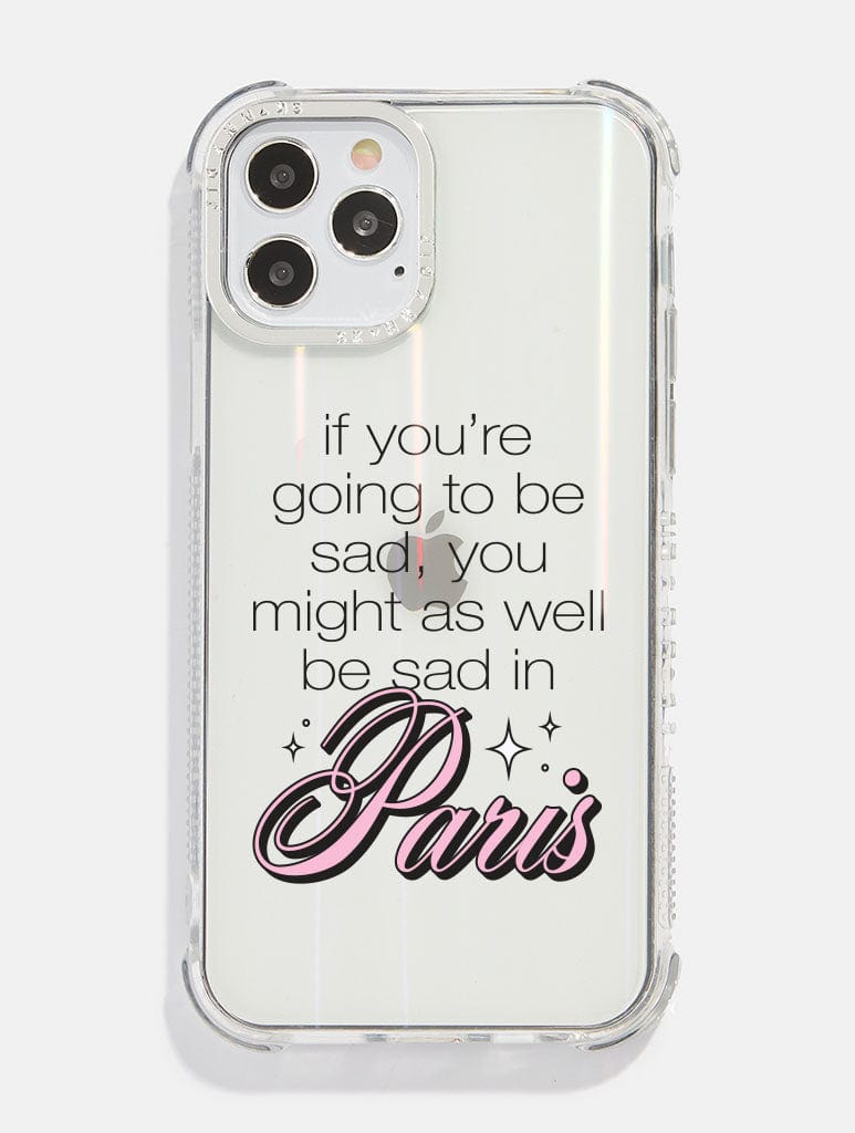 Sad In Paris Shock iPhone Case Phone Cases Skinnydip London