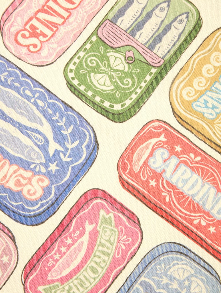 Sardine Tins Tote Bag Printed Tote Bags Skinnydip London